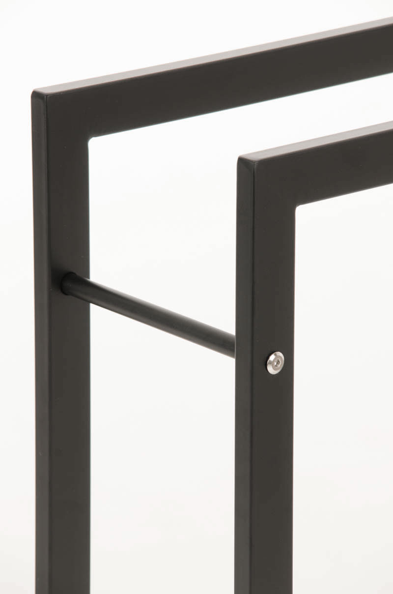 Kaminholzständer KERI Schwarz Kaminholzregal Kaminholzhalter