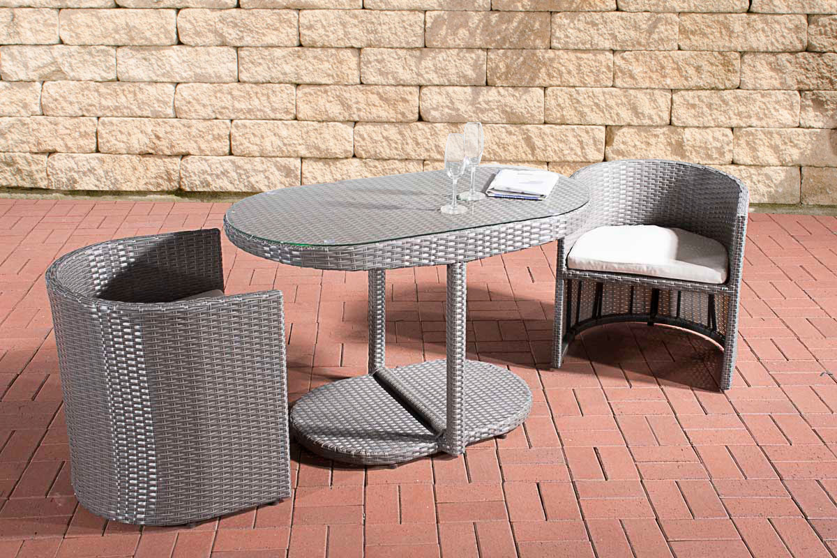 Poly Rattan Balkon Sitzgruppe BAYAMO Rattan Gartenmöbel ...