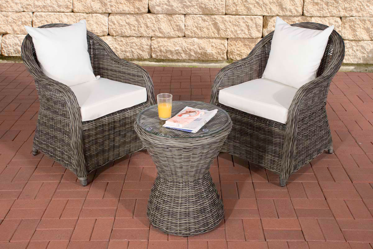 Garten Sitzgruppe SANDINO Gartenset Terrasse Balkon Tisch- und Stuhlset